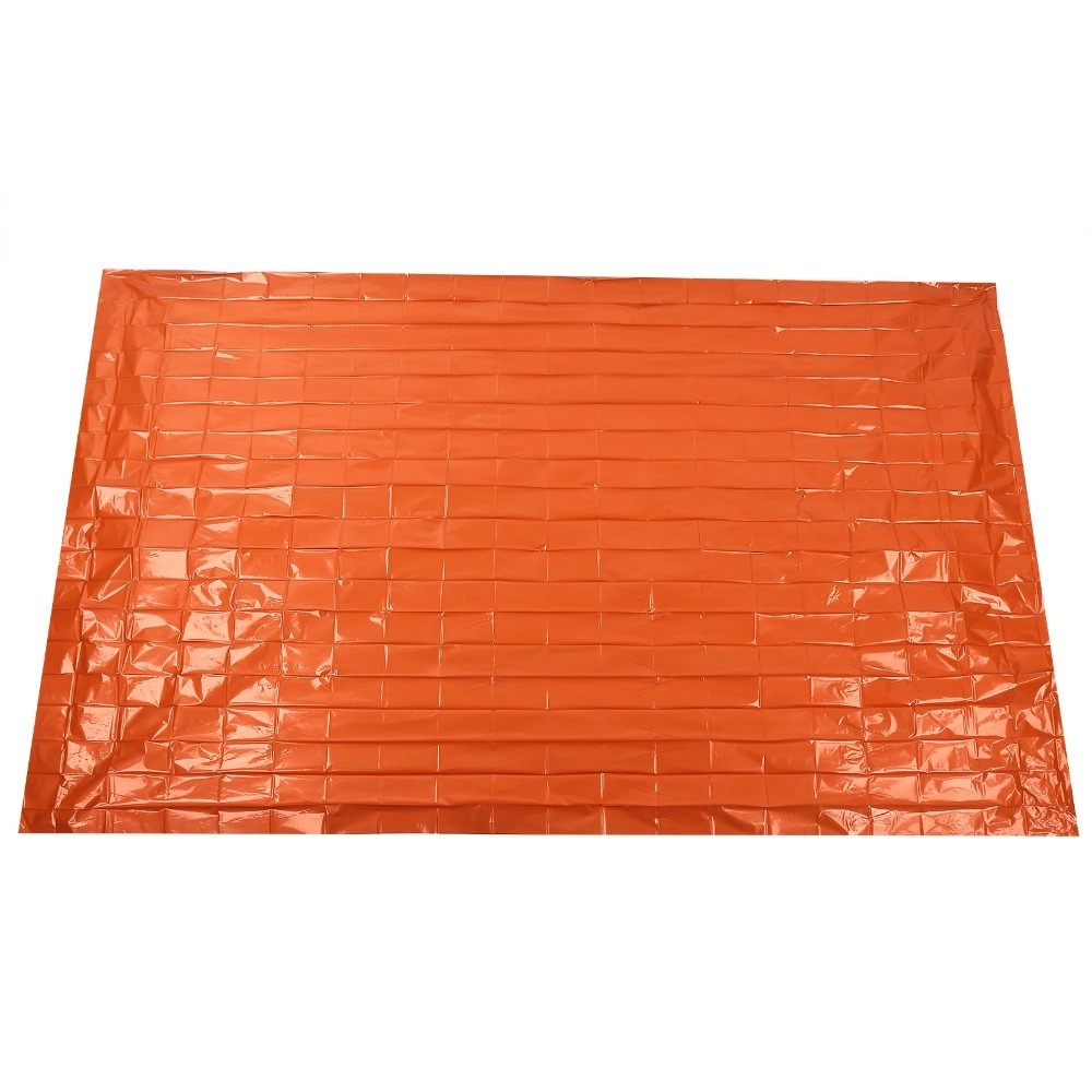Survival Blanket Reflective - ผ้าห่มฉุกเฉิน PE ทนทาน สีส้มสะท้อนแสง ขนาด 210*130