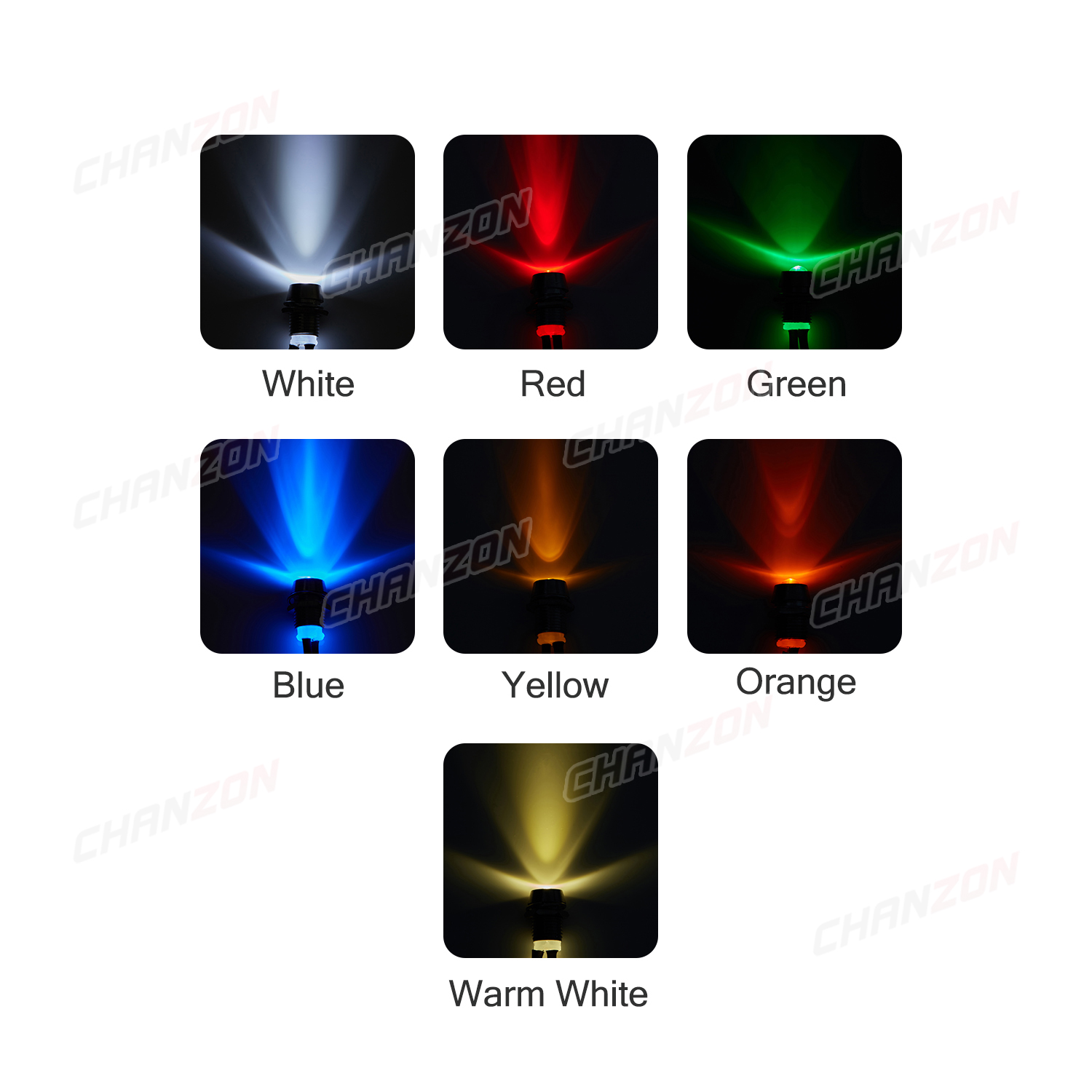 5 ชิ้น 12 โวลต์ LED 8 มิลลิเมต - Signal Panel Orange บทวิจารณ์และราคา